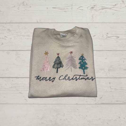 Merry Christmas Trees Crewneck