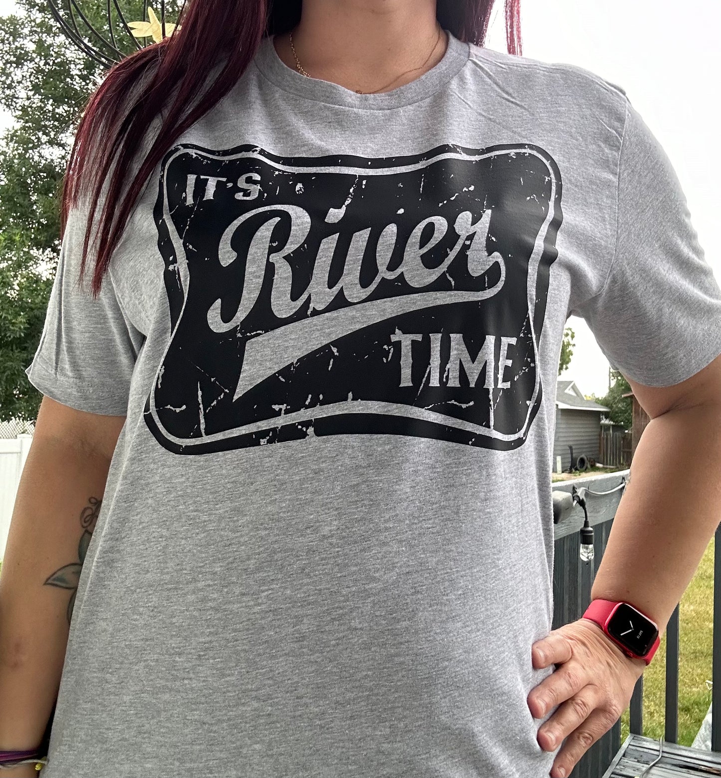 It's River Time Black Tee