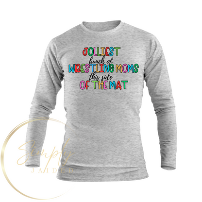 Jolliest Wrestling Moms Crewneck Sweatshirt