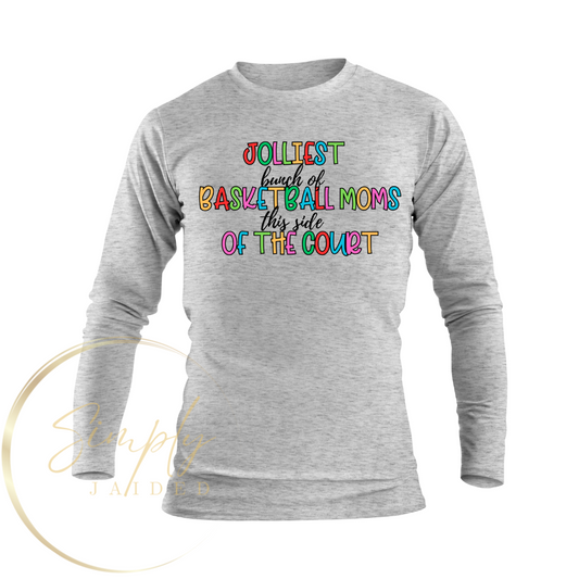 Jolliest Basketball Moms Crewneck Sweatshirt