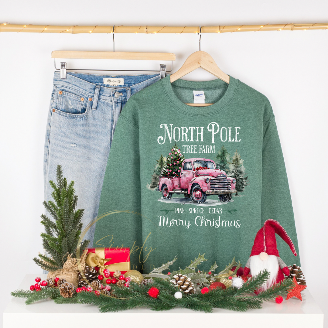 North Pole Tree Farm Crewneck Sweatshirt